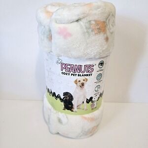 Peanuts Snoopy Easter Spring Pet Plush Blanket 40in x 50in NWT